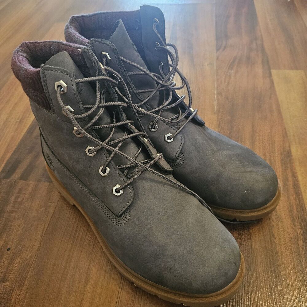 TIMBERLAND WOMEN'S 10 IN GRAY NUBUCK LEATHER WATERPROOF BOOTS, A2DVS